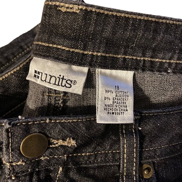 Units Women‎ Straight Dark Grey Faded Black Jeans Plus Size 18 - Picture 3 of 7